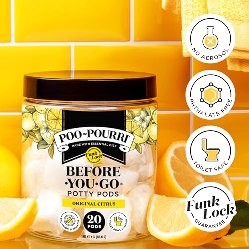 Poo-Pourri Original Citrus Before-You-Go 2-in-1 Toilet Potty Pods 20ct - Bathroom Odor Remover & Toilet Cleaner - Plant Based Ingredients & Essential Oils - with Lemon, Bergamot & Lemongrass Scent - Thumbnail 5