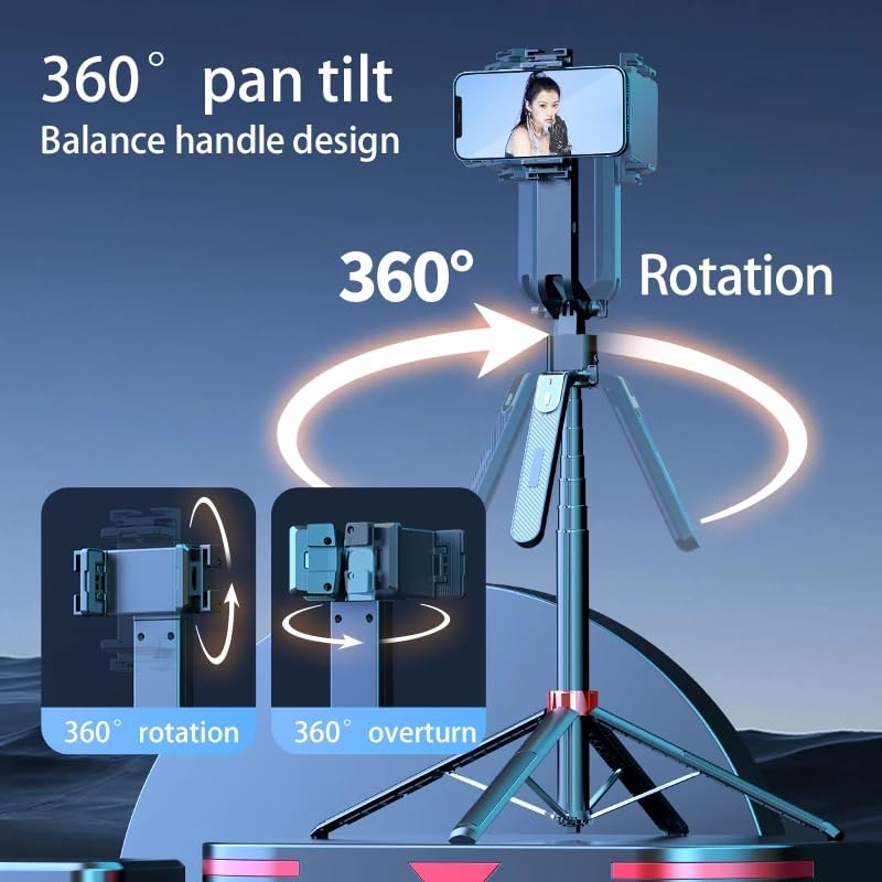 360 degree pan tilt rotation with balance handle design