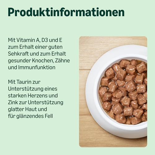 by Amazon Katzensfutter, nass, Dose, Lachsstück in Sauce (ASC-Zertifiziert), 6 x 415 g