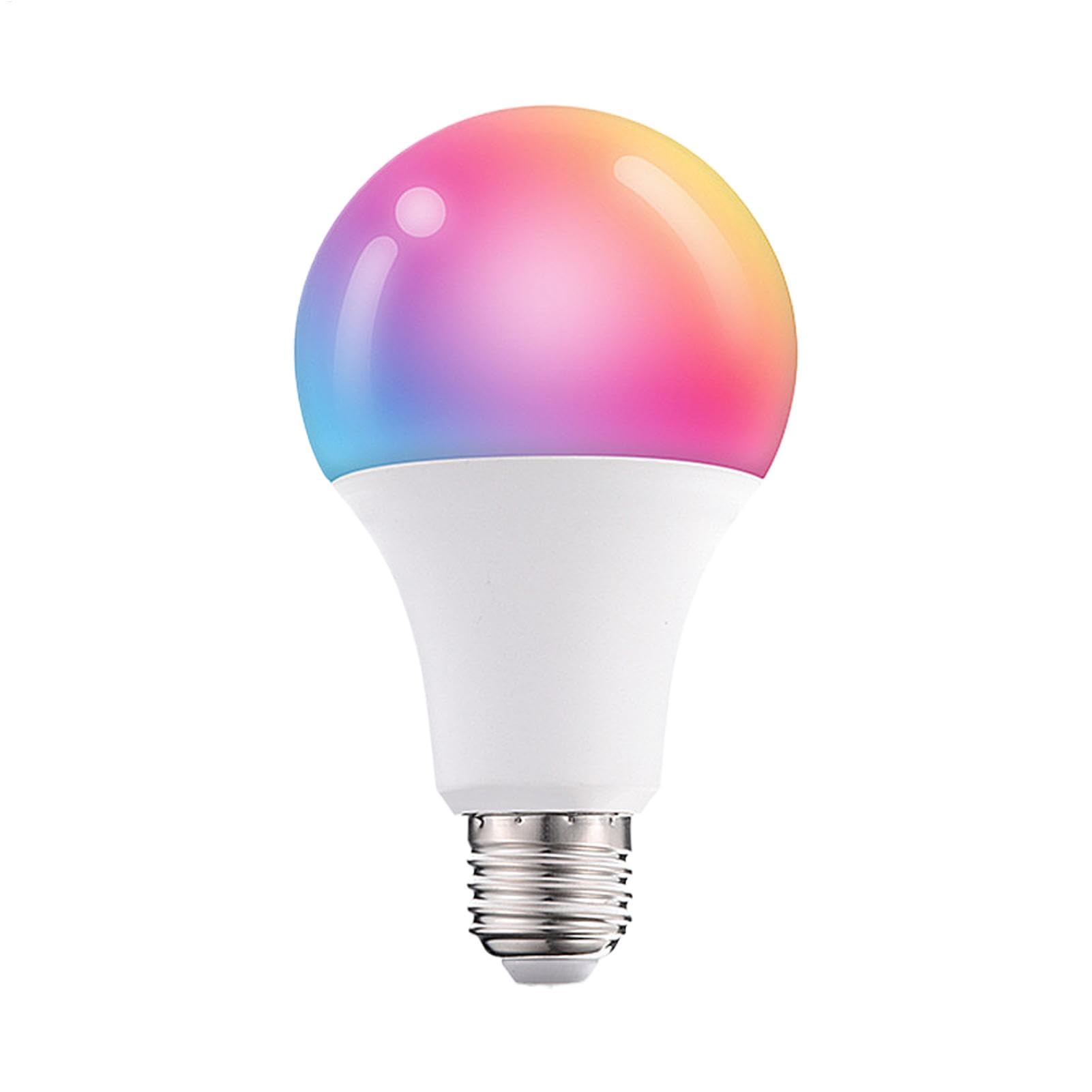 Générique Wifi Light Bulb, App-Controlled Led Bulb, Rgb Smart Bulb, Dimmable Music Bulb, Wireless LED Bulbs for Living Room Bedroom, 16 Million Colors Music Dimmable RGB Light Bulb