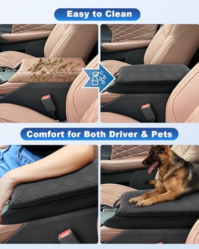 Image of CDEFG for 2025 2026 Mitsubishi Outlander Center Console Cover, for Mitsubishi Outlander GN (ES /SE /SEL /Trail Edition /Platinum) Accessories, Console Protector Leather Armrest Cover
