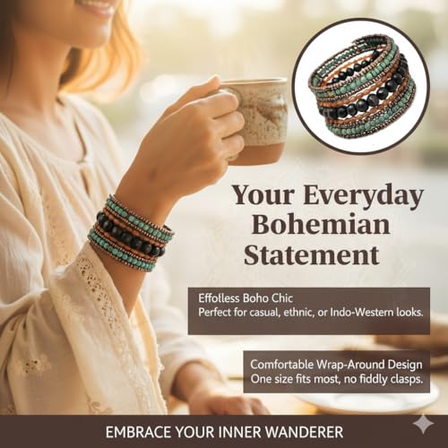 Image of DCA Wood /Glass Multicolor Women Bangle /Bracelet