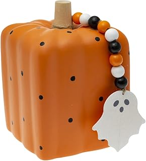 Boston International Halloween Ceramic Pumpkin Tabletop Decorations, 4.5...