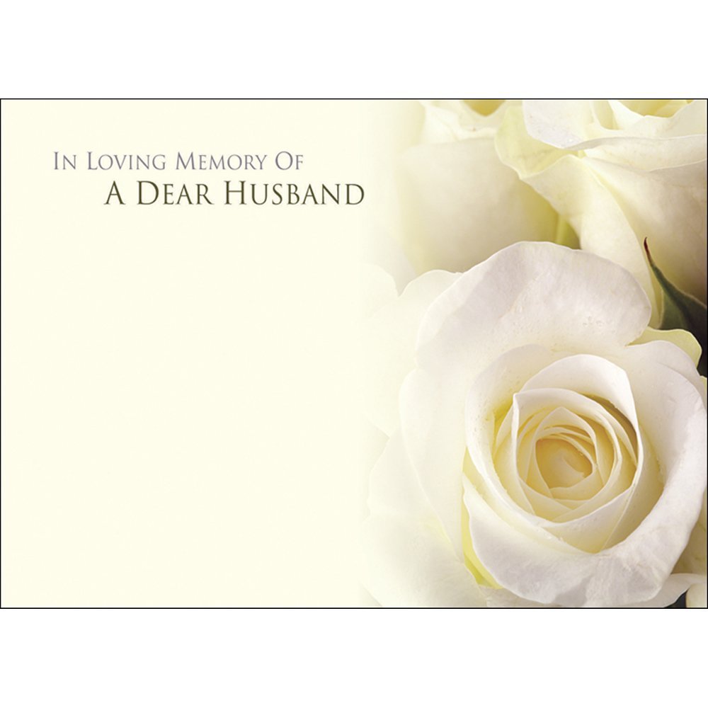 Large Funeral & in Loving Memory Floristry Message Cards Flowers and Floral Tributes (in Loving Memory of a Dear Husband)