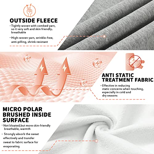 KIDNATION Kids Sweatpants Antistatic Fabric Fleece Pants Fleece Open Bottom Jogger with Pockets for Boys and Girls 4-14 Years3