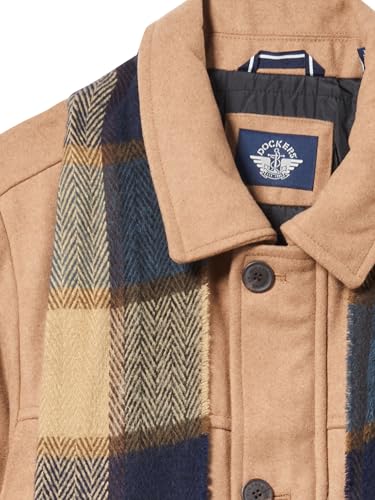 Image of Dockers Men's Weston Wool Blend Coat With Scarf (Regular and Big & Tall)
