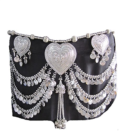 Original Design- Fusion American Tribal Style Belly Dance Coin Belt- Dancer Costume Dress Skirt Hip Scarf Wrap Waist Decorative Jewelry- Womens Fashion Accessory Bohemian Gypsy Hippie Boho2