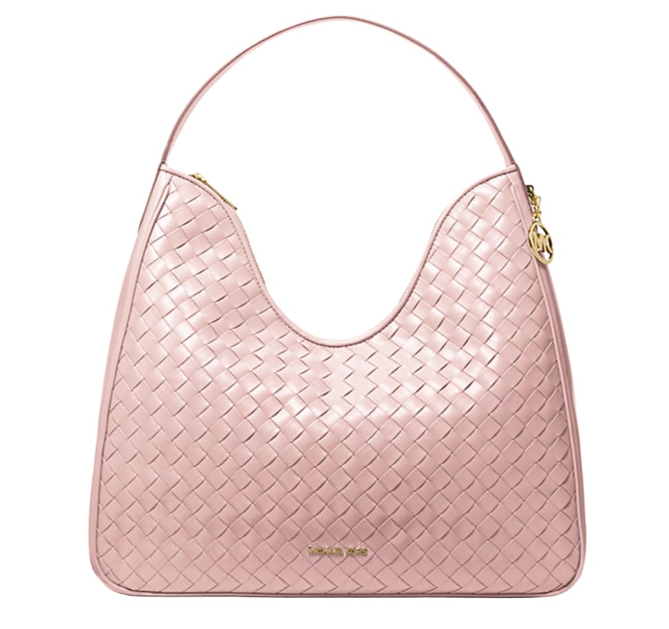 Bolsa Feminina Michael Kors Nayla Média Original – Hobo MK Signature Canvas ou Messenger Couro Pebbled – Bolsa de Ombro ou Transversal Luxo (PDW Texture, médio Hobo)