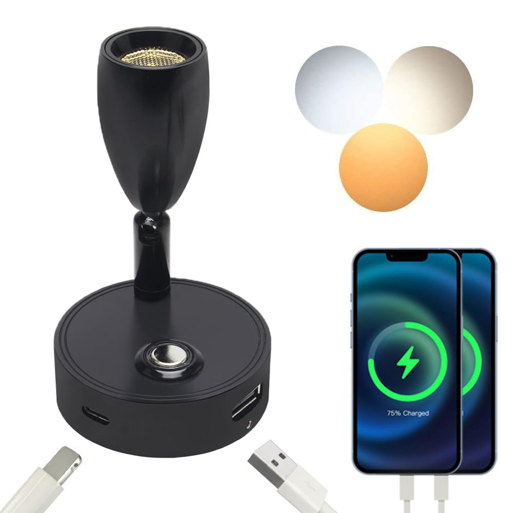 WTNYOU 12V LED Reading Light With Dual Charging Ports, Touch Control Dimmable RV - View #13