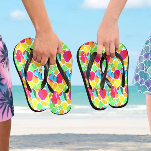 STAYTOP Colorful Rounded Shapes Flip Flops Sandals of Men's & Women's,Sandals Beach Slippers Shower Slides4