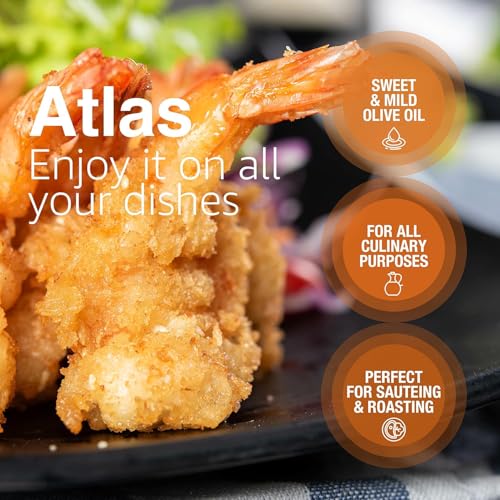 Image of Atlas 1 LT Cold Press Extra Virgin Olive Oil in Glass Bottle, Polyphenol Rich from Morocco | Newly Harvested Unprocessed from One Single Family Farm | Moroccan Organic EVOO Trusted by Award-Winning Chefs | 2-Pack