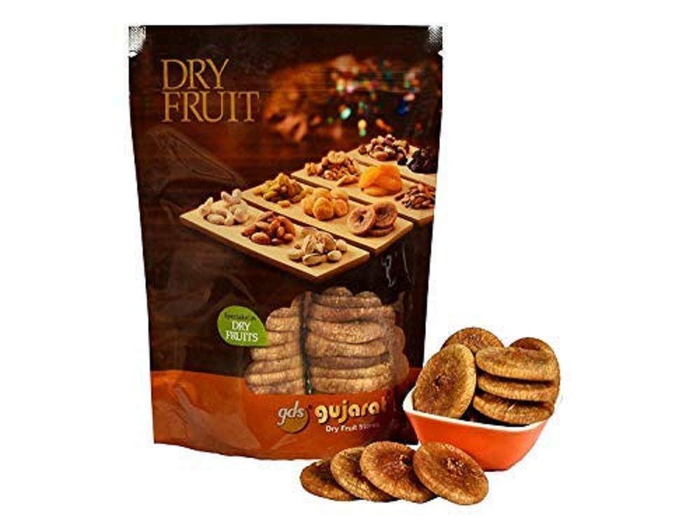 Gujarat Dry Fruit Stores Premium Dried Figs (Anjeer), 750 Grams (250G x Pack of 3), Rich Source of Fibre, Vitamins & Iron, Low in Calories and Fat Free, Non-GMO Fresh Dried Figs, Medium Size (B07N2V3HJS) Amazon Price History, Amazon Price Tracker