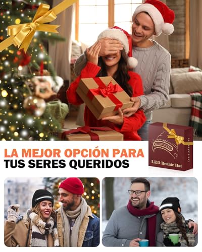 Gorro con Luz LED y Bluetooth 5.3, Gorro Lana con Linterna Frontal Recargable USB, 8 Modos de Iluminación, Regalo Original para Hombre, Ideal para Running, Camping y Ciclismo, Blanco Luz - imagen 7