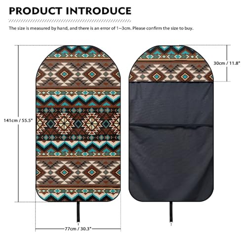 Image of Aztec Car Seat Cover Front Seats Only Universal Fit Most Cars Anti-Slip Back Fabric Waterproof Bucket Towel Seat Covers for Trucks SUV Jeep