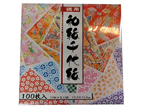 Papier Washi Chiyogami Komon origami scrapbooking 100 feuilles 15x15 cm