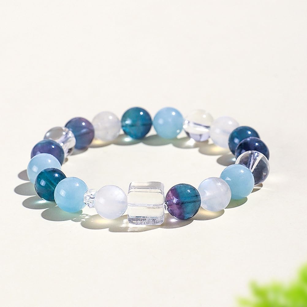 Pulsera de Cristal Natural Hecha a Mano para Mujer, joyería Espiritual de Alta Gama, Pulseras elásticas de Cuentas de Cristal para Ella, Regalo de cumpleaños para Madre e Hija