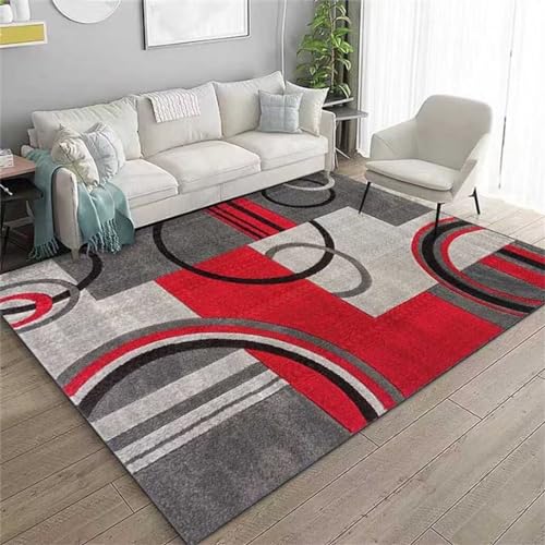 Tapis de salon gris et rouge 70x120 modernise votre intérieur - 2