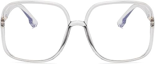 Miniatura 6 de bullabulling Gafas de lectura cuadradas retro para mujer, bloqueo de luz azul, marcos de anteojos de gran tamaño, lente grande