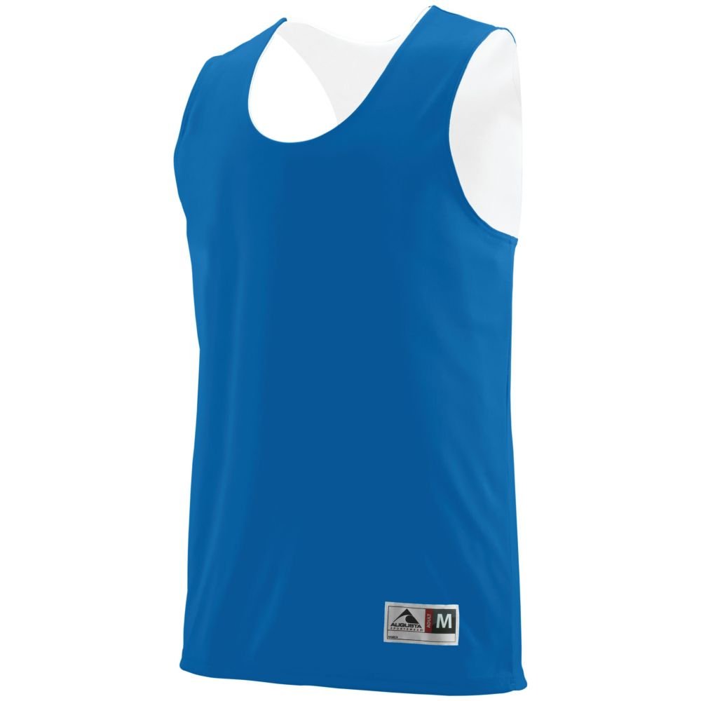 Averill's Sharper Uniforms Reversible Practice Basketball Pinnie, Royal/White, Youth Medium