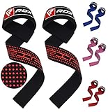 RDX Weight Lifting Straps, Deadlifting Powerlifting, 60CM Anti Slip Hand Bar Grip, 5MM Neoprene Wrist Support, Bodybuilding Workout Heavy Duty Weightlifting, Soft Cotton, Strength Training Gym Fitness