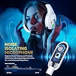 2.4GHz Wireless Gaming Headset for PC, PS5, PS4, Switch, USB Gaming Headphones with Noise Canceling Microphone, Bluetooth 5.4, RGB Lights, 60H Battery Headsets for Mac, Laptop, Mobile - Image 2