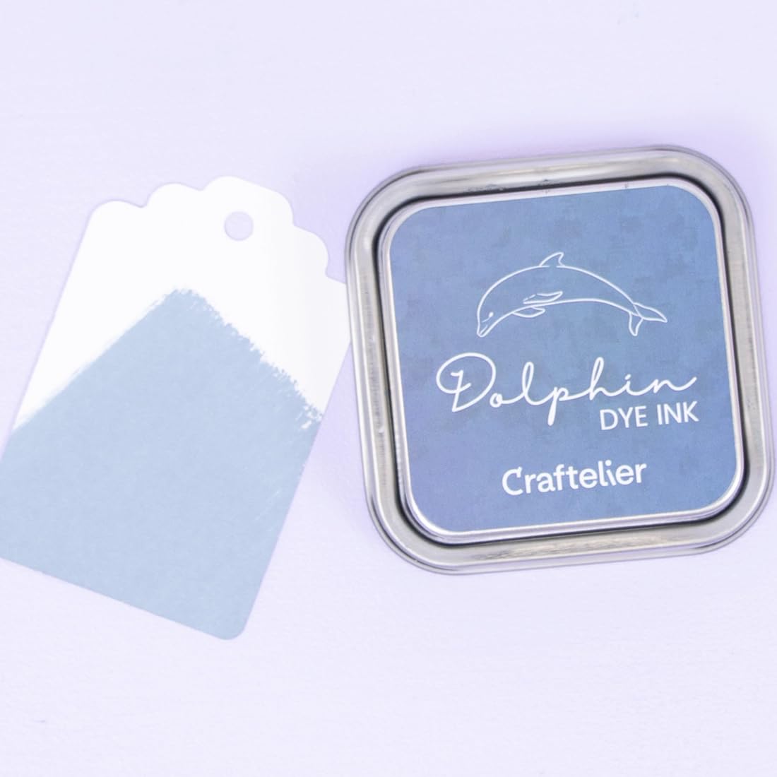 Tampone Inchiostro Craftelier A Base Acqua - Scatola Metallica 6.3x6.3cm, Per Timbri Su Carta E Cartoncino - Foto 2