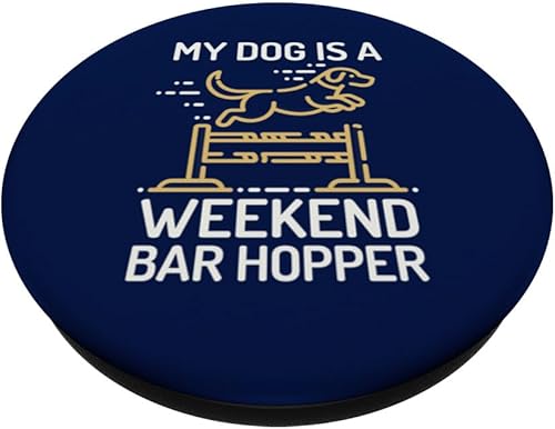 Miniatura 2 de Dog Agility Handler - Bar Jumping Pun Dog Agility PopSockets Standard PopGrip