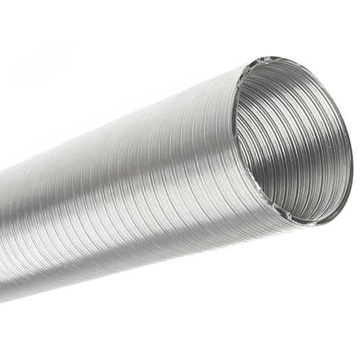 Gresinex Wester Compact - Tubo Salida de Gases de Aluminio Redondo Flexible - Extensible 2 m. |Ø100mm- Ø200mm| Calentadores, Calderas Murales, Secadoras, Cocina (Ø100 mm / 2 m, Aluminio)