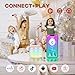 YLL Mini Karaoke Machine with 2 Wireless Microphones for Kids Adults, Portable Bluetooth Speaker Gift for Girls Toys 4, 5, 6, 7, 8, 10, 12+ Years Old Teens Birthday(Beige)