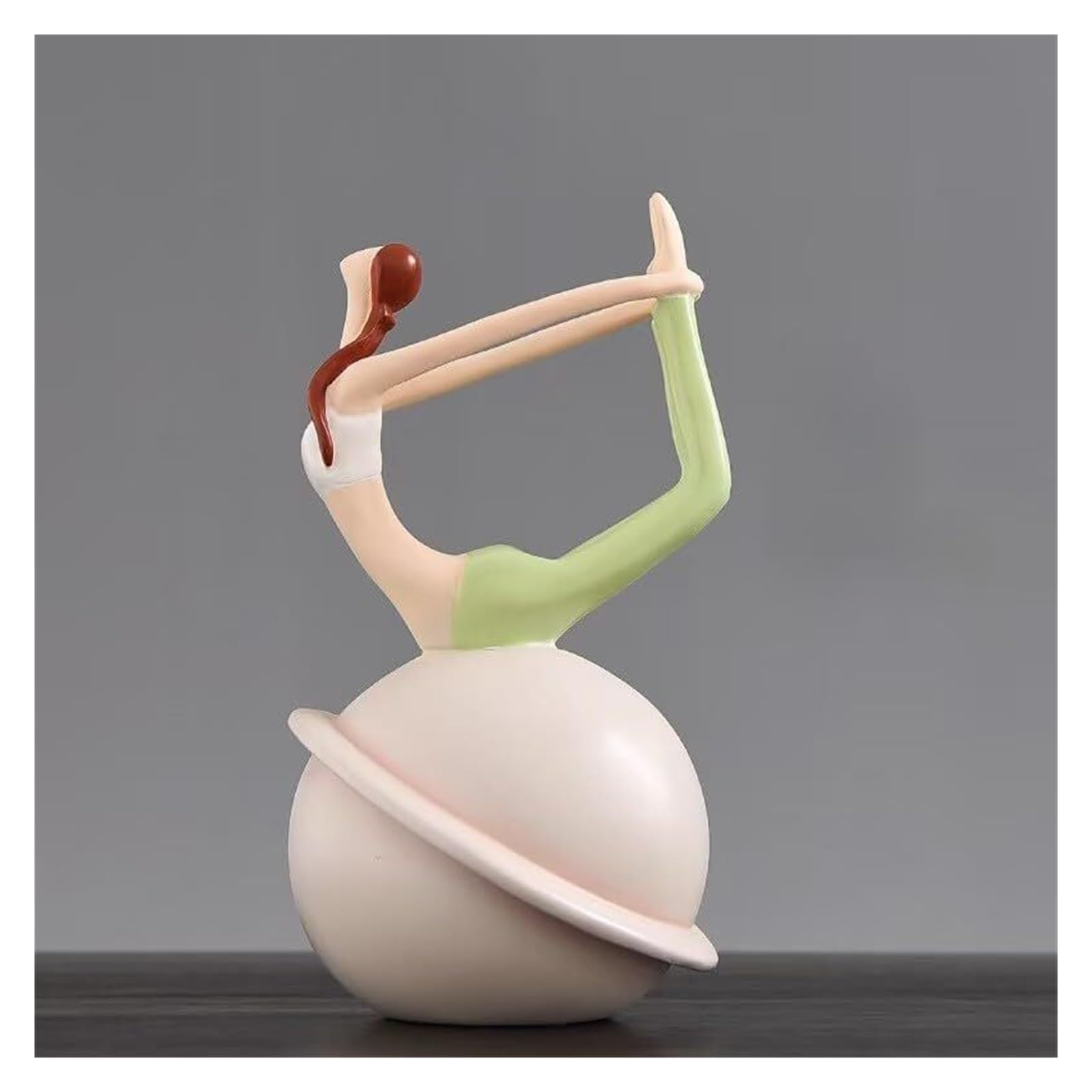 GlamourYard Knick Knacks Creative resin yoga girl figurine meditation poses on stone 10 styles for choice Aesthetic Room Decor(Style H)