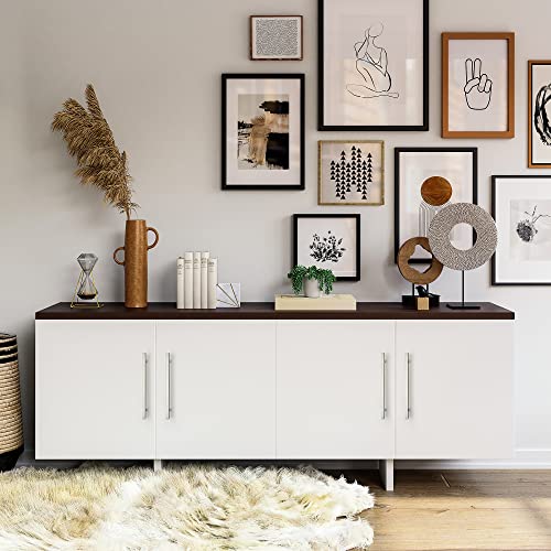 Image of Ravinte 10 Pack 10 inch Square Cabinet Pulls Brushed Nickel Stainless Steel Kitchen Cupboard Dresser Handles Cabinet Handles 10 inch Length, 7-1 /2 inch Hole Center