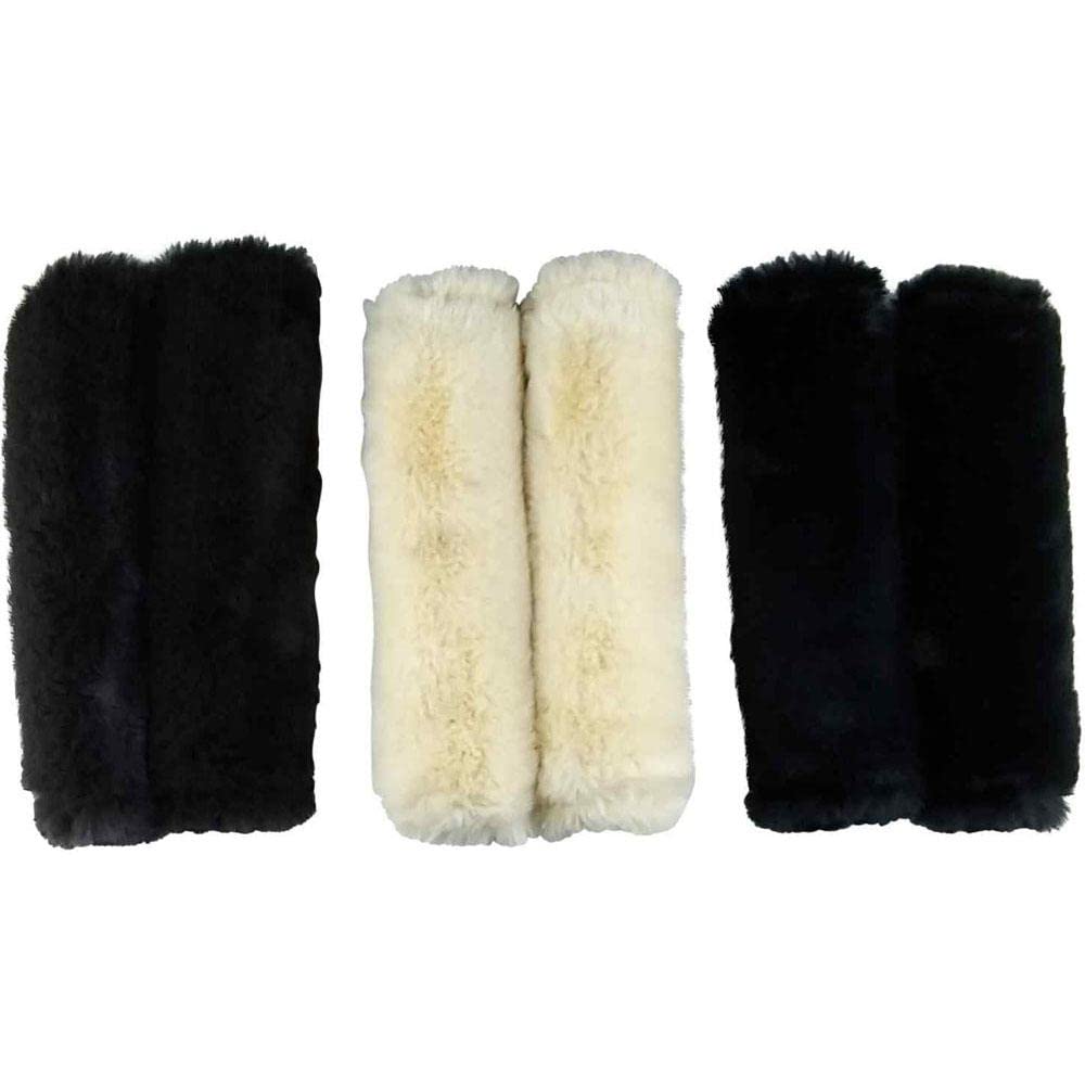 Cameo Equine Synthetic Lambswool Cheekpieces One Size Cream