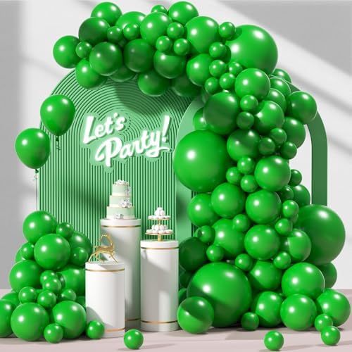 Awenztech 122pcs Green Balloon Arch Kit, 18 12 10 5 inch Green La...