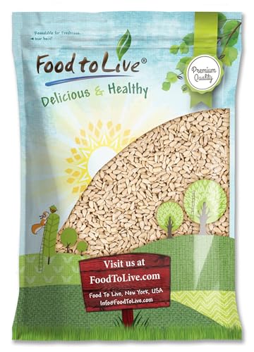 Food to Live Sunflower Seeds, 8 Pounds – Non-GMO Verified, Kernels, No Shell, Kosher, Raw, Vegan, Sirtfood, Bulk