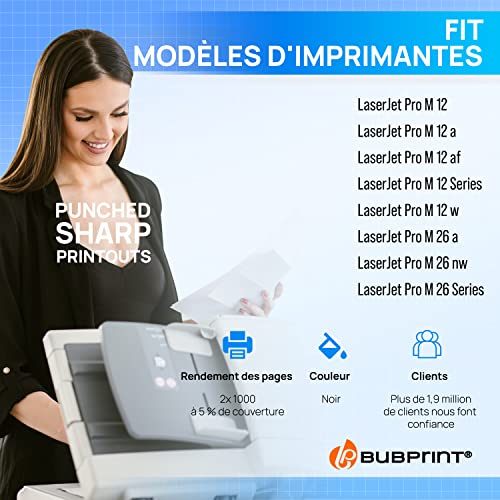 Toner HP 79A CF279A noir Bubprint idéal pour le télétravail sur M12w - 2