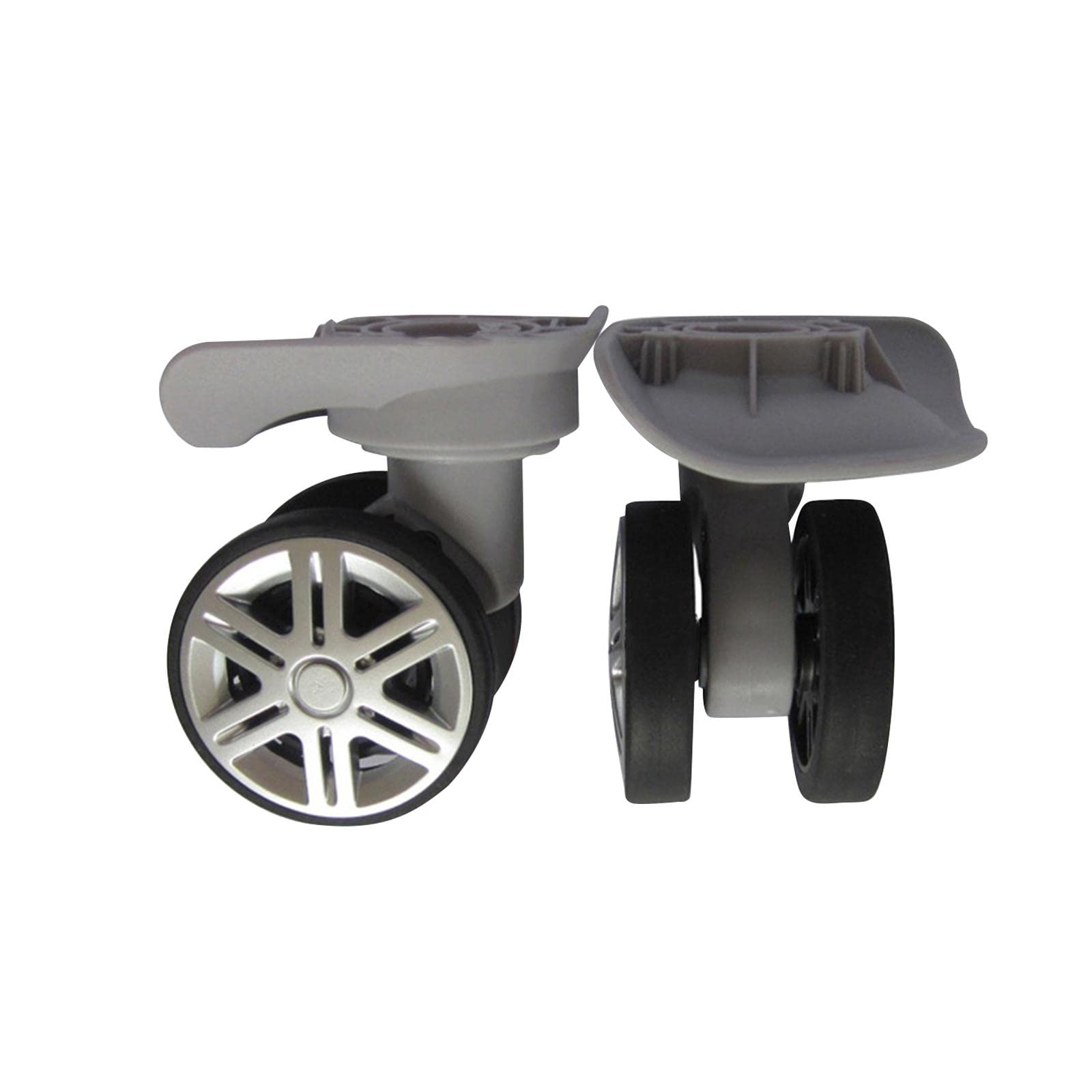 ILSMYSUTRA® 2Pcs Luggage Wheels Suitcase Casters Replacement Swivels Wheel Sturdy Silent Light Gray-image-18