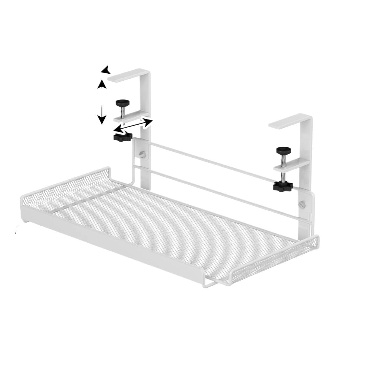 Under Desk Cable Tray Under Desk Cable Management Tray, Black, White, Multiple Sizes(White-Large)