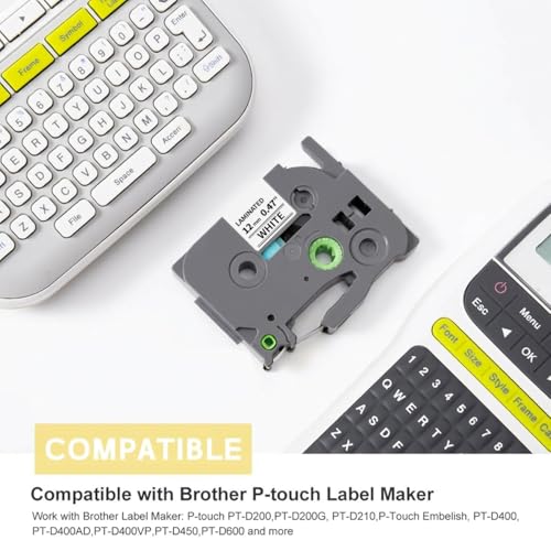 Image of COLORTY Replacement for Brother P-Touch Label Maker Tape TZe 12mm 0.47 Laminated Compatible with Brother P Touch Label Maker PT-D210 PT-H110 PT-D400AD PT-P710BT TZe-231 Pastel Tape Cassette, 6 Pack