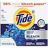 Tide plus Bleach Powder Laundry Detergent, Original, 144 oz, 89 loads