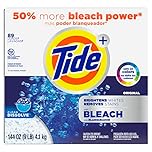 Tide Laundry Detergent with Bleach, Original Scent, Powder, 144oz Box