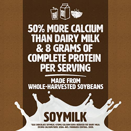 Silk Shelf-Stable Soy Milk Singles, Chocolate, Dairy-Free, Vegan, Non-Gmo Project Verified, 8 Fl Oz (Pack Of 18) #TOP4
