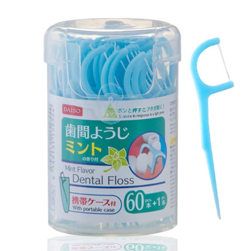Dental Floss | Mint Flavor | 60 Pieces Pack | Easy Glide & Fresh Breath | Oral Care Essential
