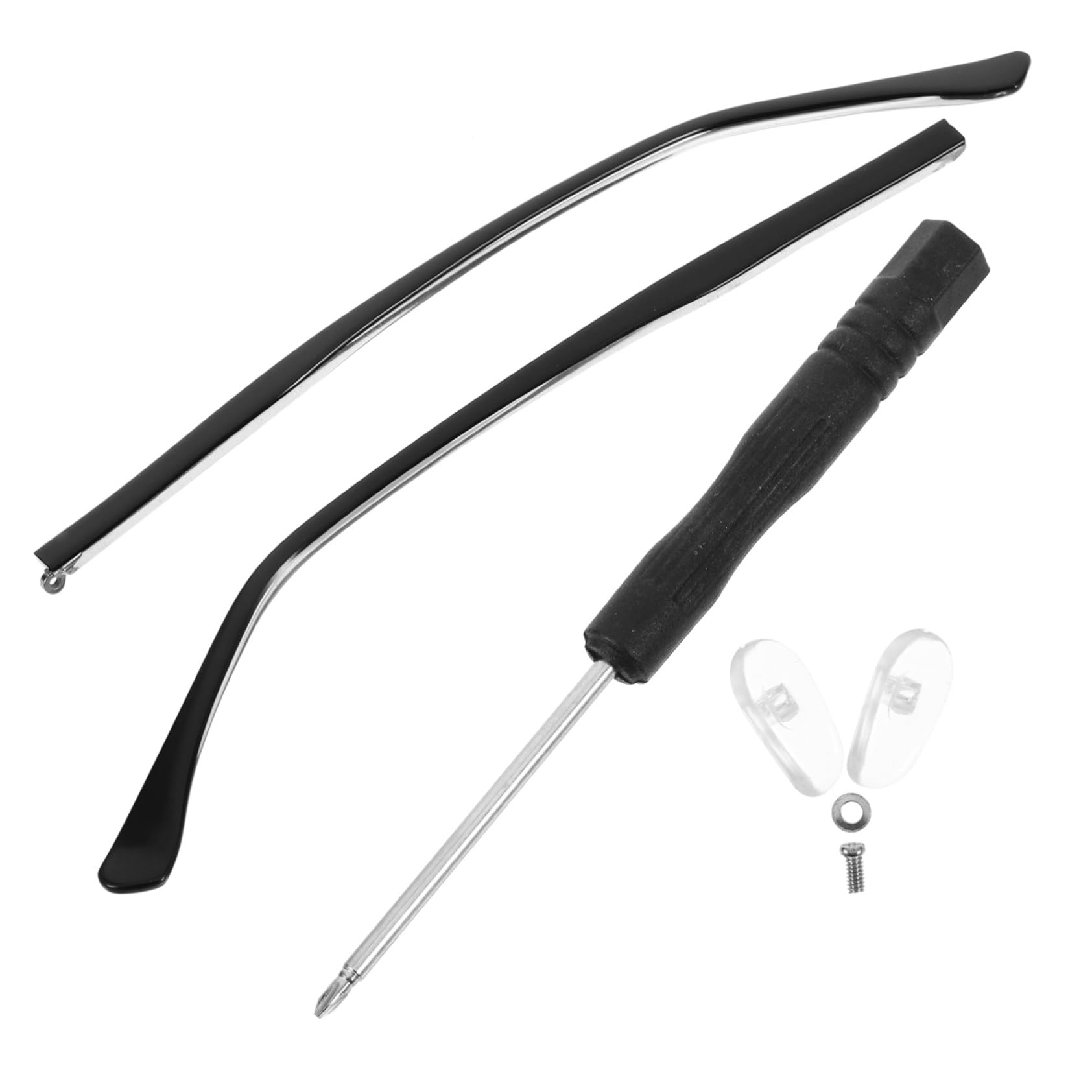 FRCOLOR 1 Pair Eyeglasses Screwdriver Plastic Metal Eyeglass Ear Cushions Universal Eyeglasses Temple Glasses Legs for Replacement