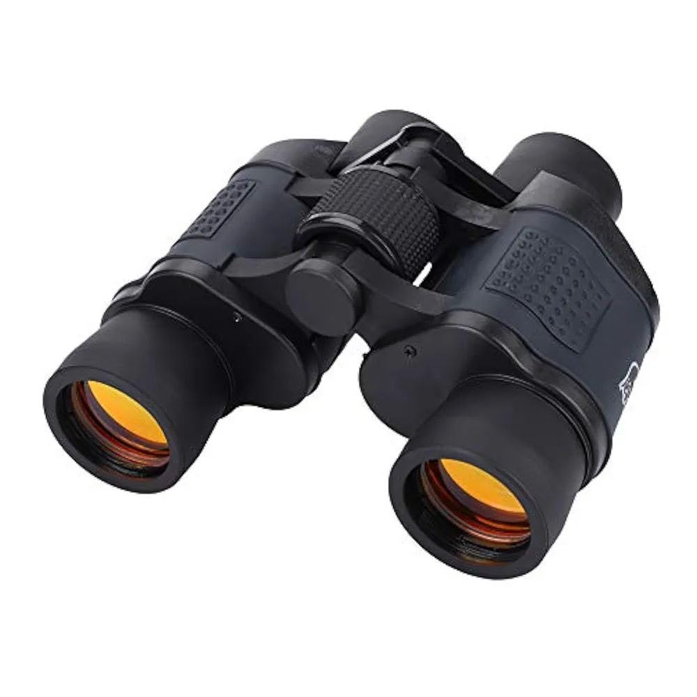 High Power Binoculars, 60x60 Magnification, Black Rubber Armored Body, Medium Size, Multi-Coated Prism Lens, Waterproof Day/Night Vision, for Hunting, Bird Watching, Travel, 15x12x10 cm-image-35