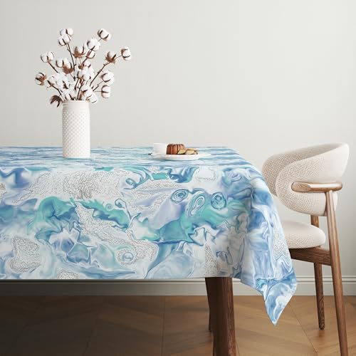 Nappe en toile cirée bleu 300x140 cm Genil par Martina Home - 4