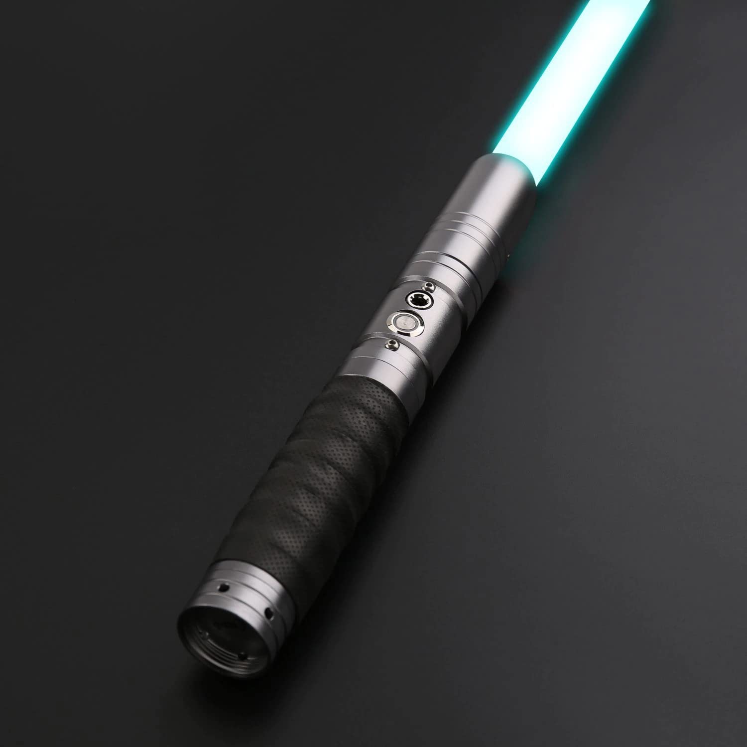 SABER KING FX | Neo Upgrade Smooth Swing Lightsaber | Duel Lightsaber FX | 12 Colours 10 Set Soundfonts | Flash on Clash | Swing On | TSK-E01 Grey