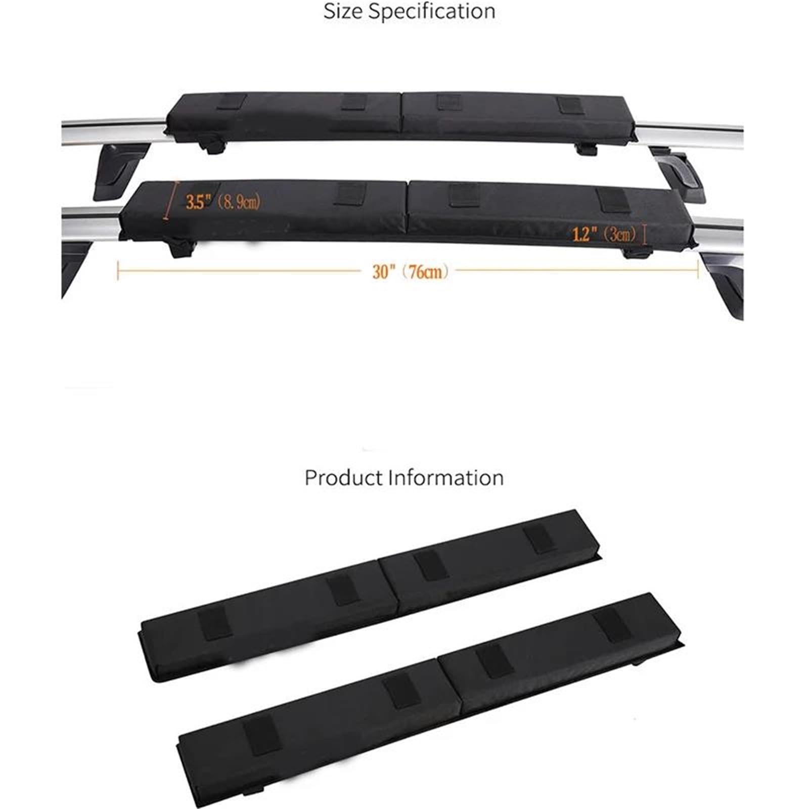 Dachträger Autodach-Gepäckträger Weiche Polster Für Kajak/SUPs/Paddleboard/Kanu/Snowboard/Windsurfen Autodachbalken Surfbrett-Racks Zubehör Dachgepäckträger
