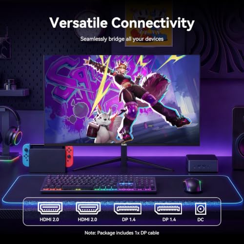 Image of 27 Inch Gaming Computer Monitor IPS 240Hz FHD(1920x1080P), 99% sRGB,1ms Response Time, 300cd /m,AMD FreeSync, Crosshair & Eye-Care Tech,Low Blue Light,HDMI 2.0,DP 1.4,Supports Wall-Mounted