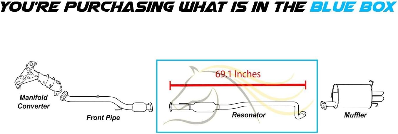 Northeastern Exhaust | Stainless Steel Exhaust Resonator Pipe Compatible for Nissan Sentra 2002-2006 2.5L | Free Gasket and Clamp Included | Automotive Replacement Part