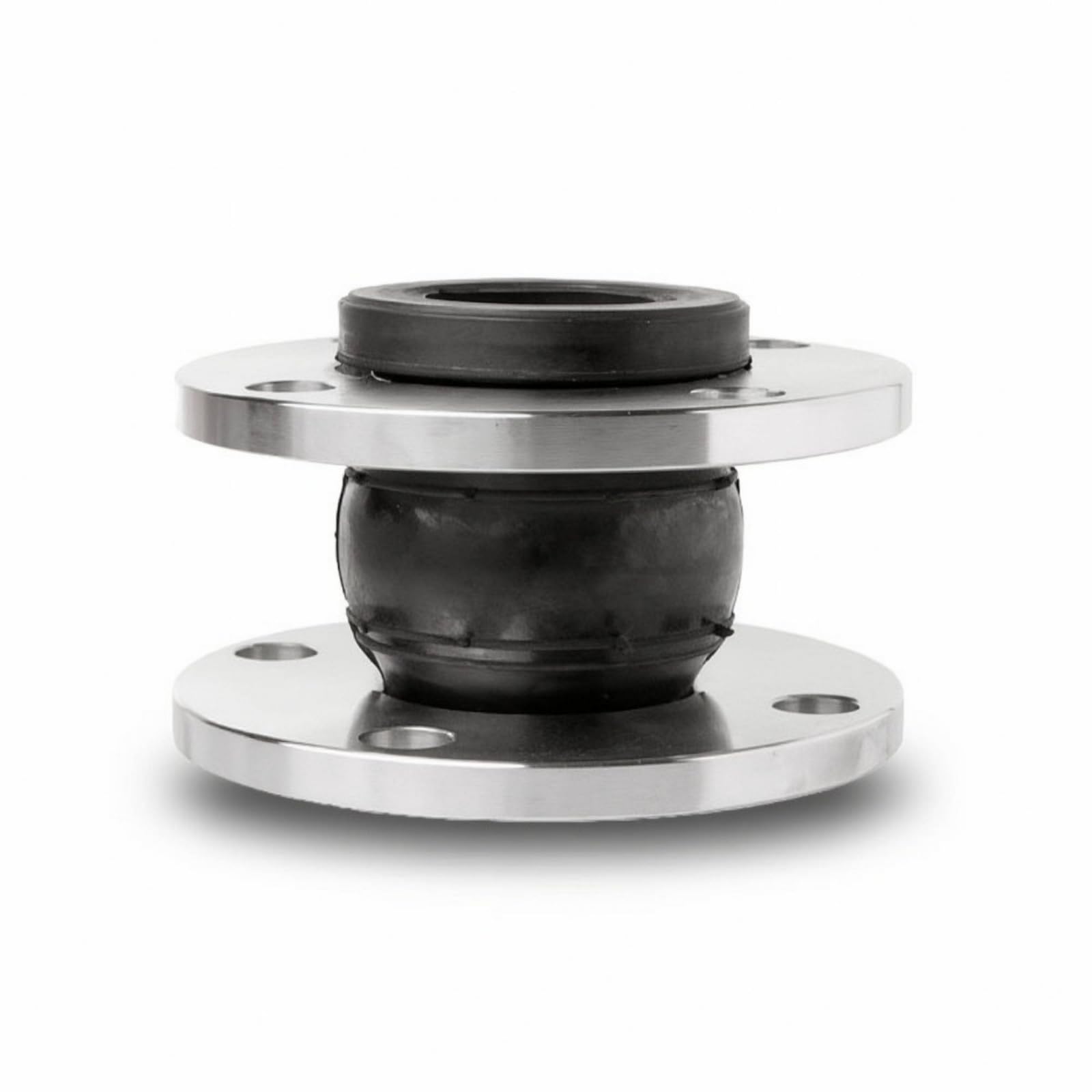 perfk Joint de Dilatation en Caoutchouc Compensateur à Brides en Inox 304 Soufflet de Jonction Flexible Réduit Contraintes Thermiques et Mécaniques pour, DN50, 304DN50-Épaisseur 12mm-PN10